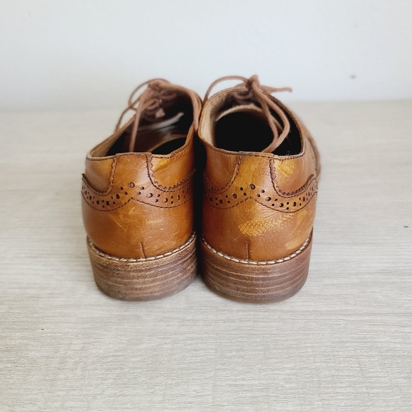 Madewell Tan Leather Oxfords Size 8.5 - Picture 4 of 7